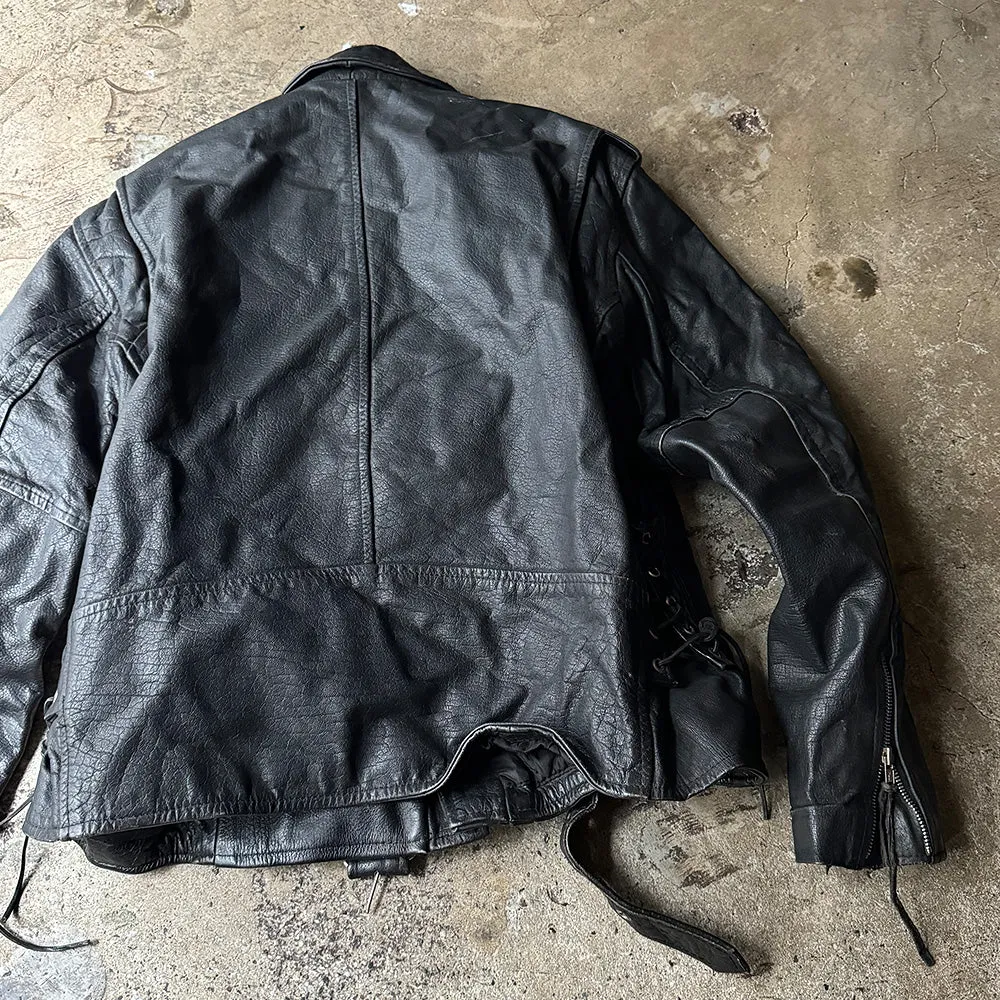 80's～ big size！ HIGHWAY one ライダース レザージャケット XXL size 240222H