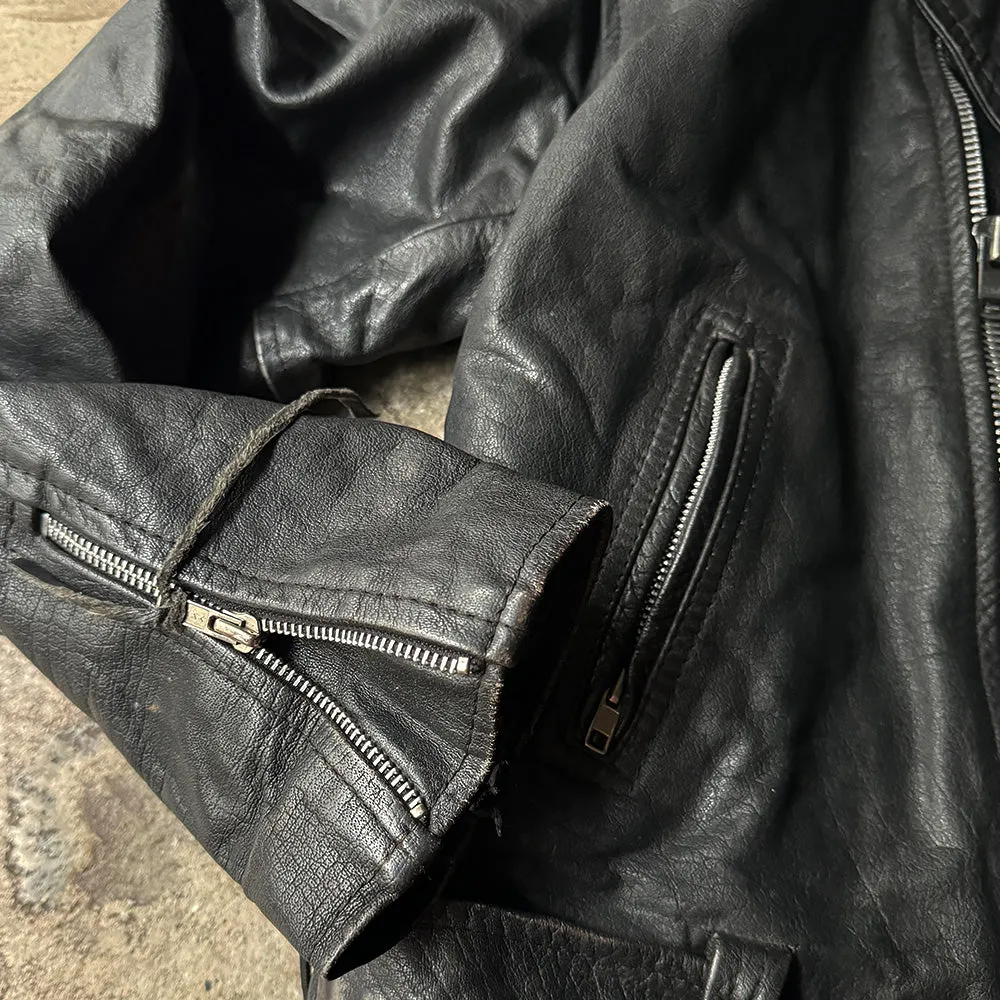 80's～ big size！ HIGHWAY one ライダース レザージャケット XXL size 240222H