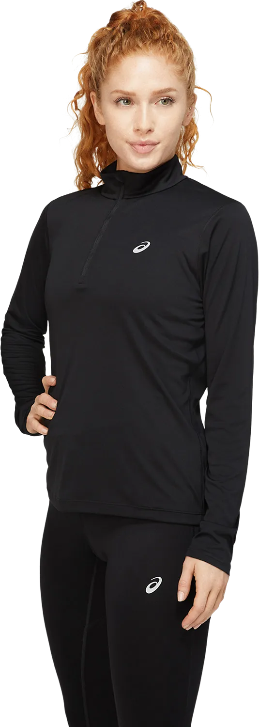 Asics Women&#x27;s Core Long Sleeve 1/2 Zip Top Performance Black | Buy Asics Women&#x27;s Core Long Sleeve 1/2 Zip Top Performance Black here | Outnorth