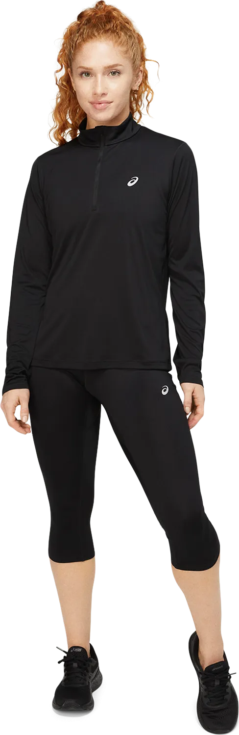 Asics Women&#x27;s Core Long Sleeve 1/2 Zip Top Performance Black | Buy Asics Women&#x27;s Core Long Sleeve 1/2 Zip Top Performance Black here | Outnorth