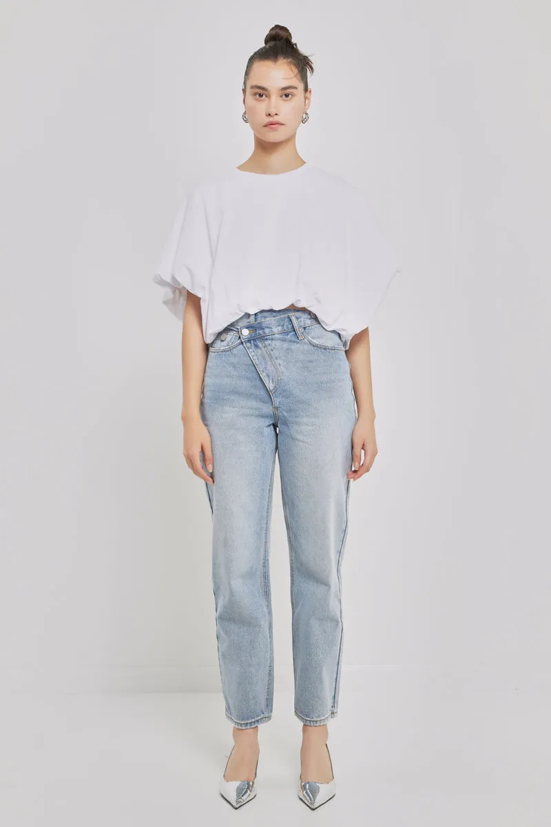 Asymmetric Wrap Jeans