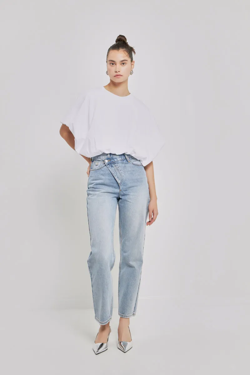 Asymmetric Wrap Jeans