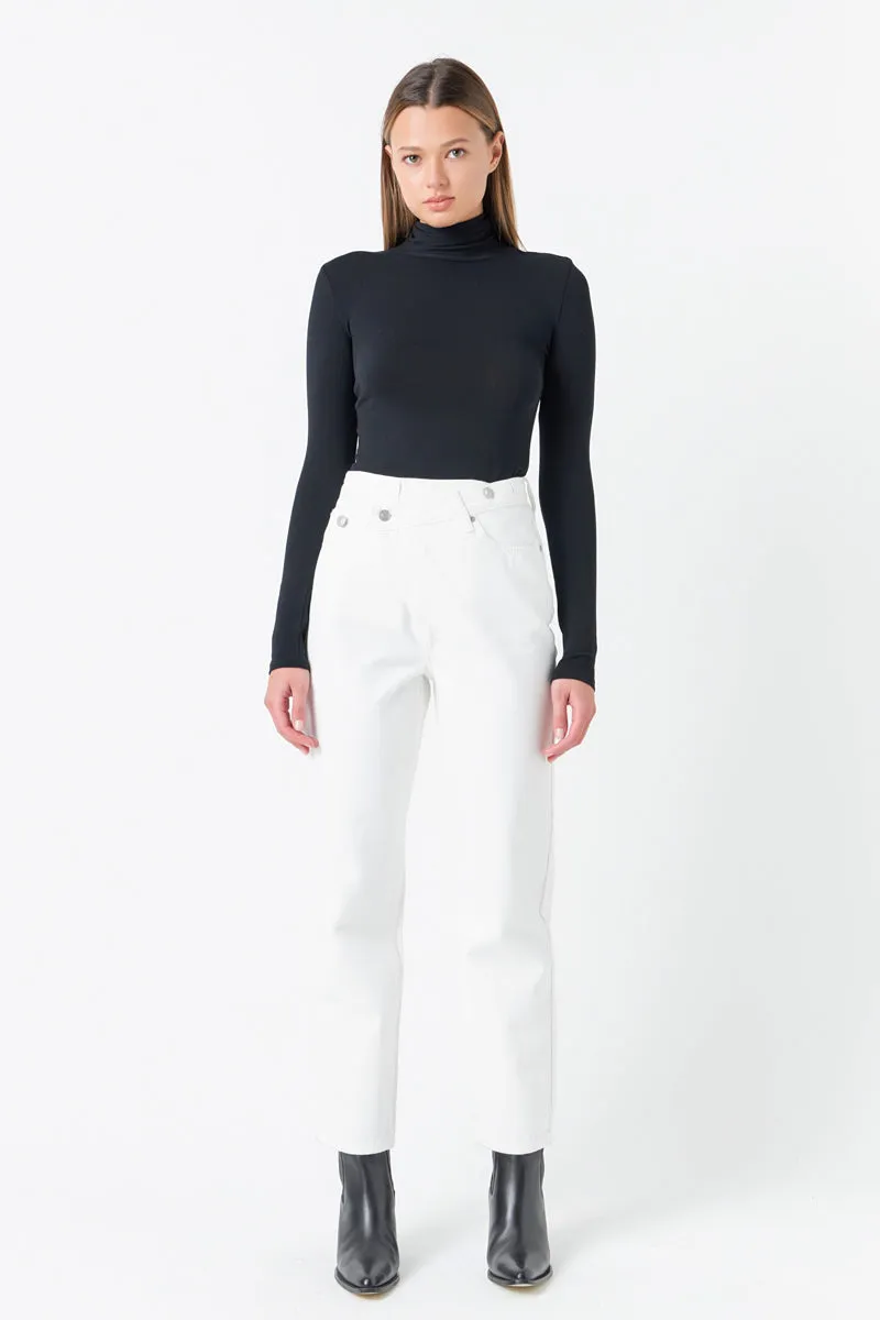 Asymmetric Wrap Jeans