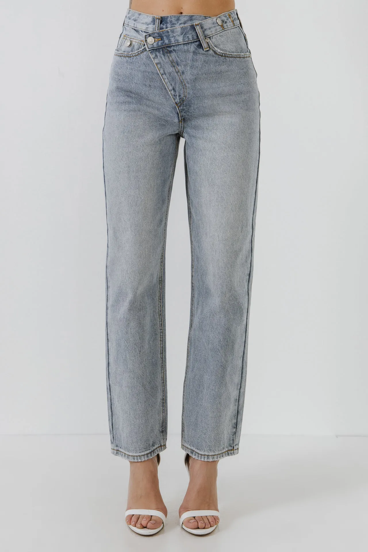 Asymmetric Wrap Jeans