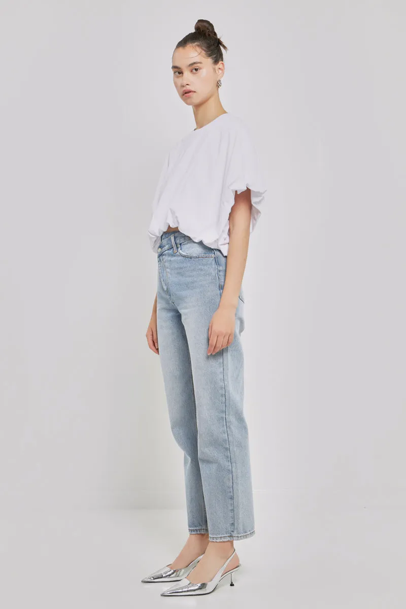 Asymmetric Wrap Jeans