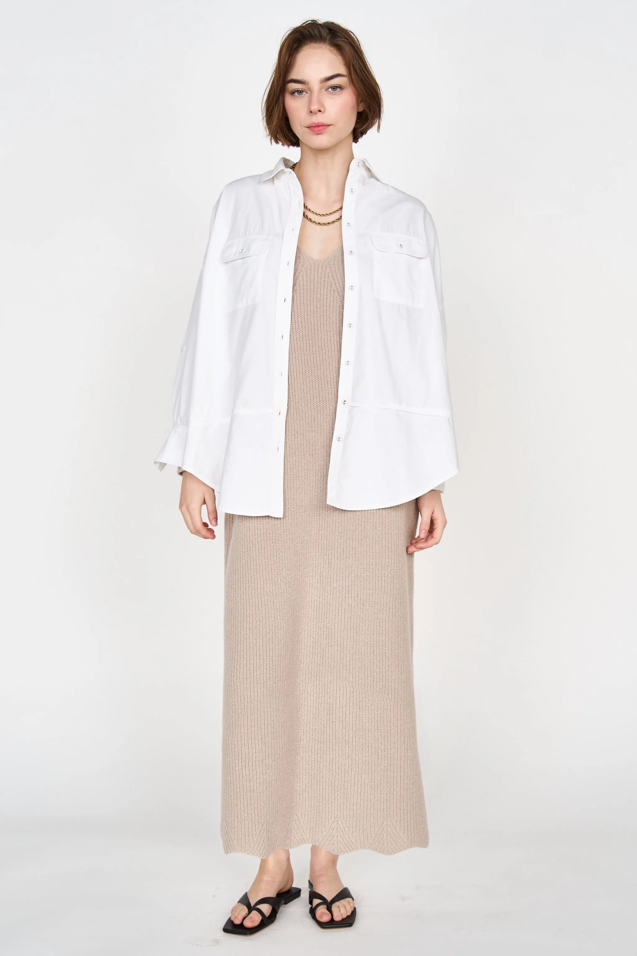 Bellagio Knit Dress in Taupe