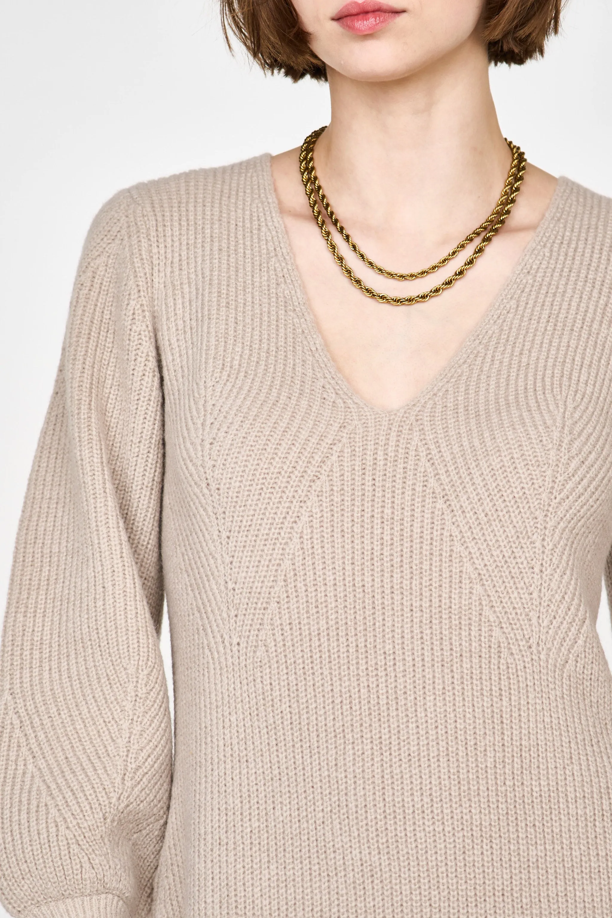 Bellagio Knit Dress in Taupe