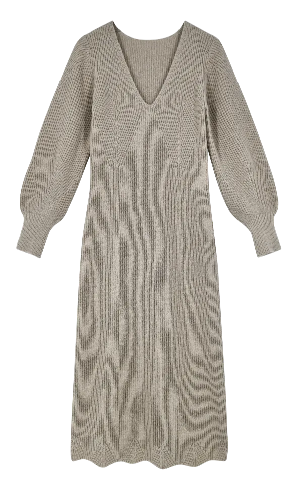 Bellagio Knit Dress in Taupe