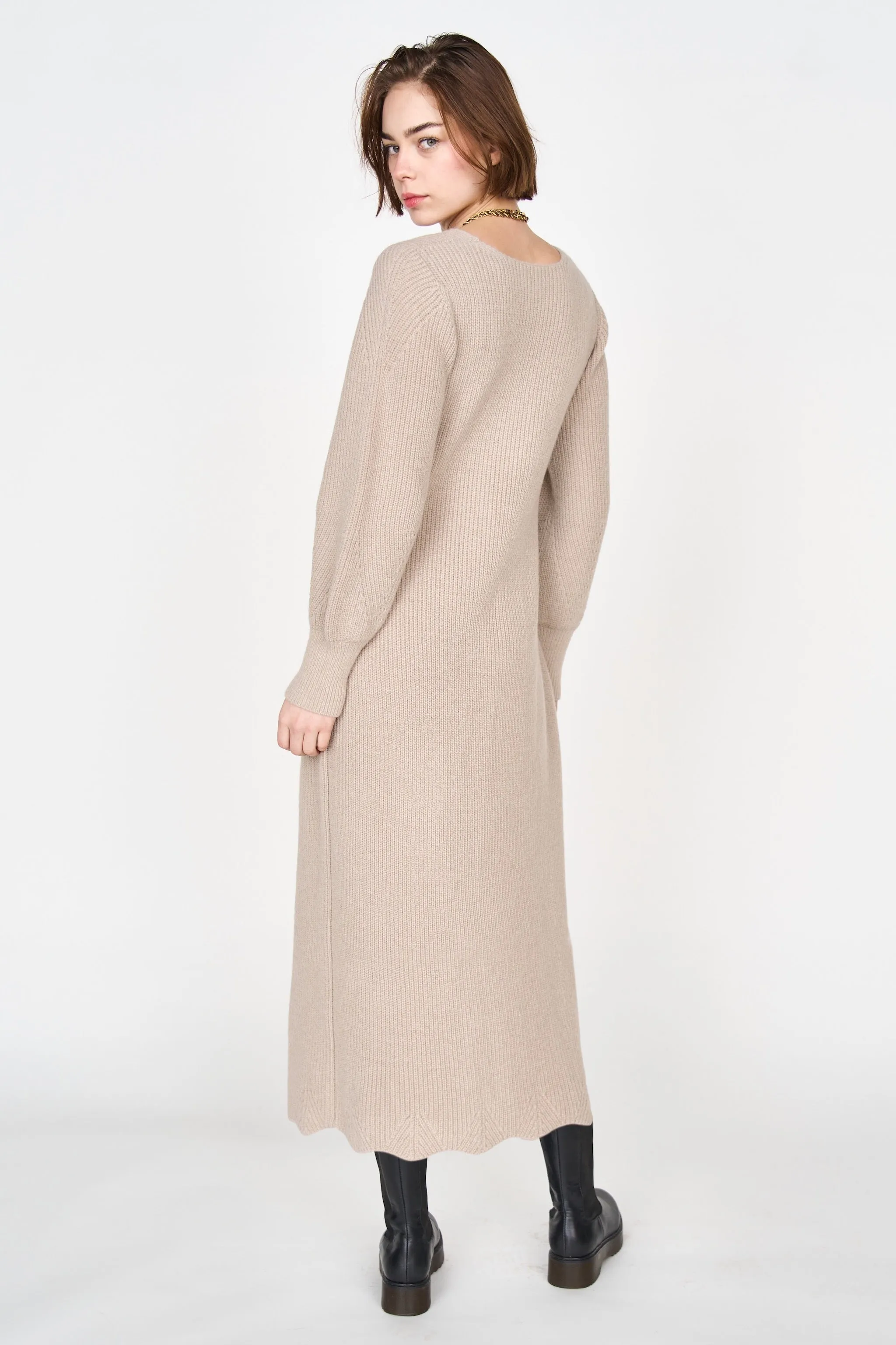 Bellagio Knit Dress in Taupe
