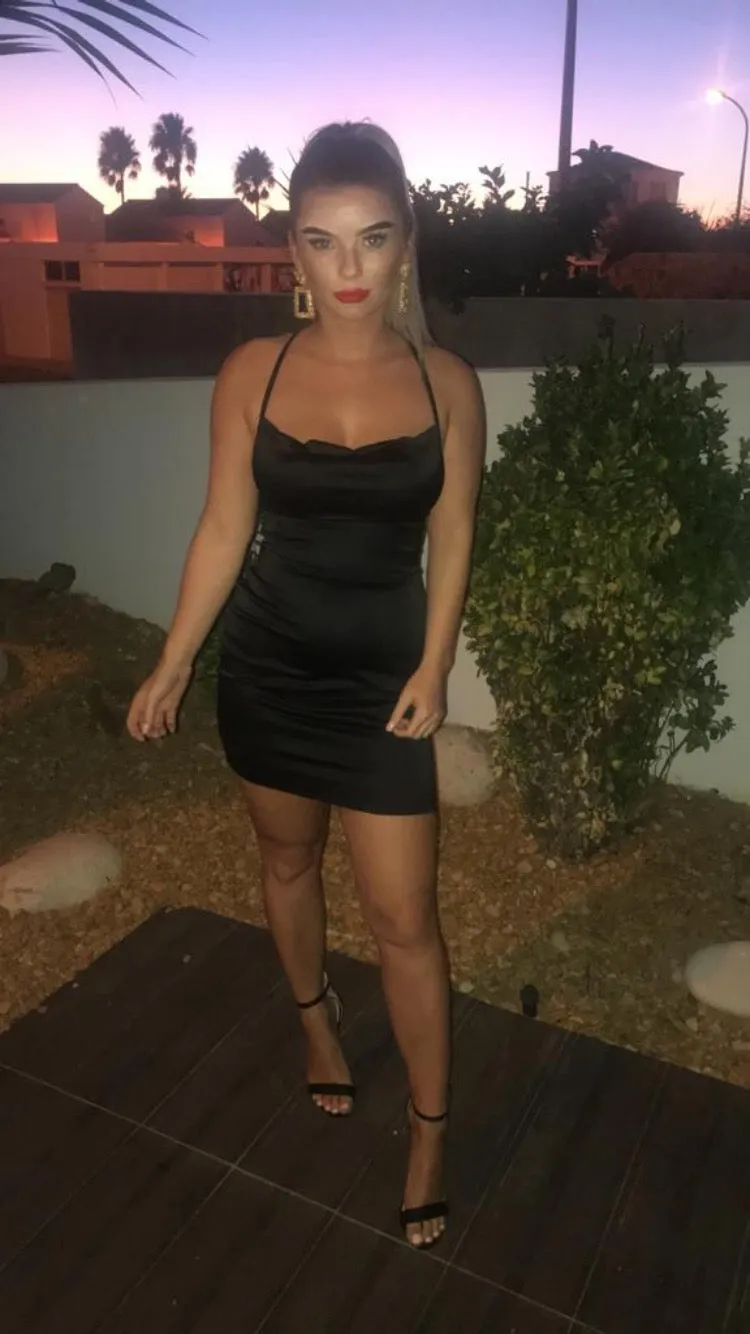 Black Cowl Neck Satin Mini Dress