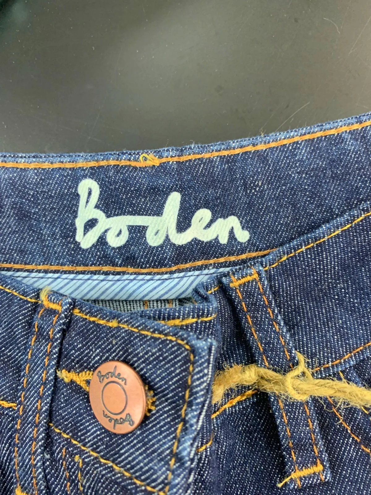 Boden Blue Straight-Leg Denim Jeans UK 6R