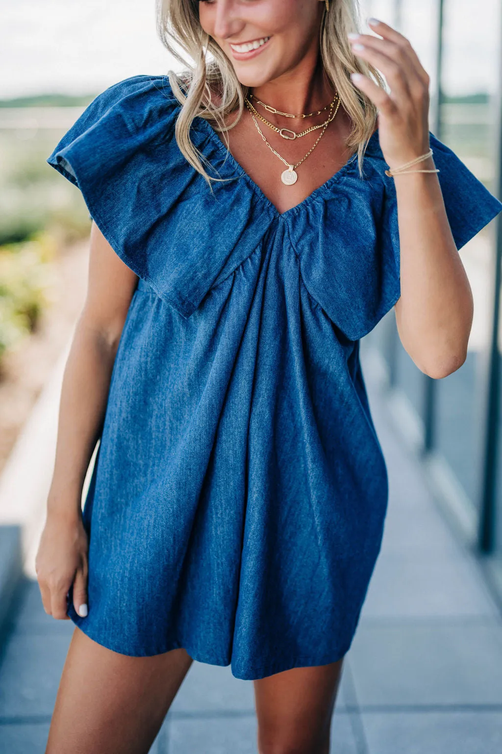 Bradley Denim Romper - Medium Wash