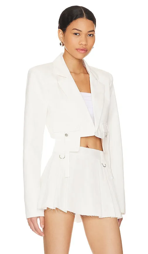 BY.DYLN Porter Jacket in White
