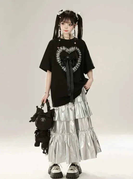 Cake Skirt Metallic Silver