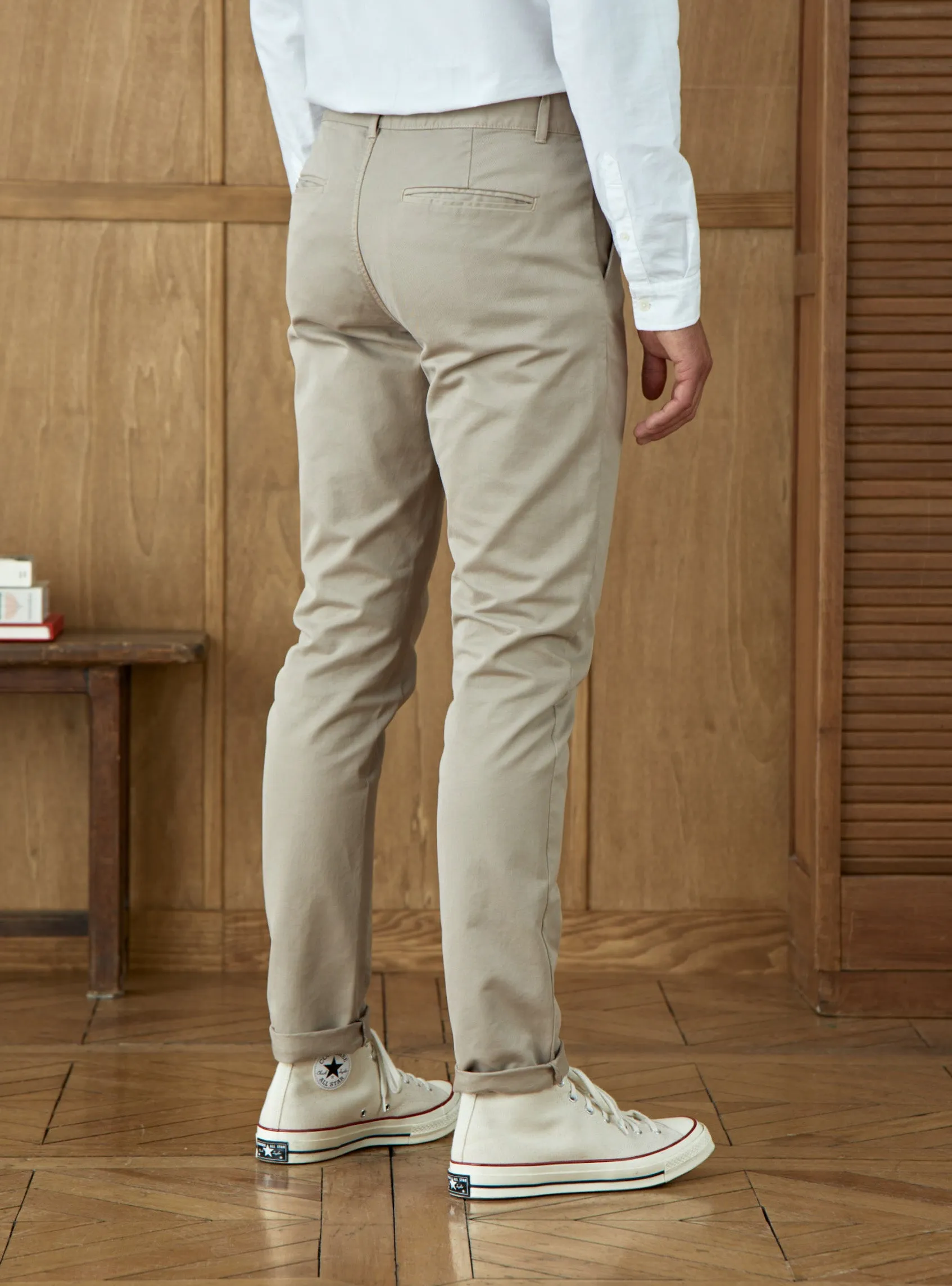 Chino Ajusté Charles Beige