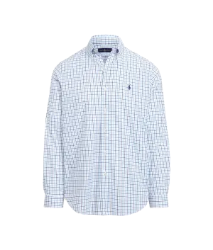Classic Fit Checked Performance Shirt - Blue