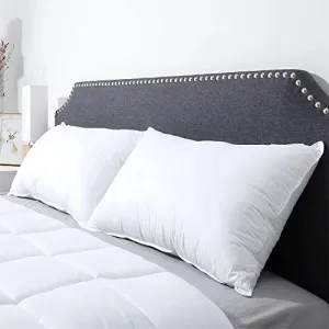 Compal The First and Original and Premium Luxury Plush Gel Bed Pillow for Home Hotel Collection Good for Side and Back Sleeper Cotton Cover Dust Mite Resistant and Hypoallergenic - Queen (2, 16"X24")