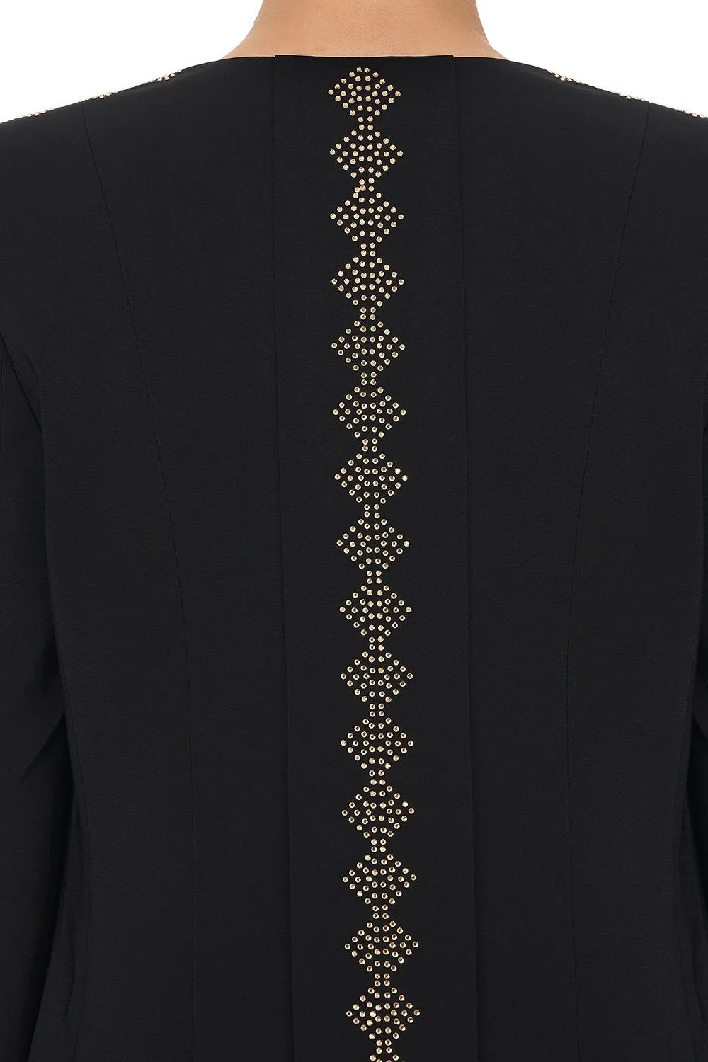 CONTRAST COLLAR SUIT JACKET - FLOW STUDIO 54