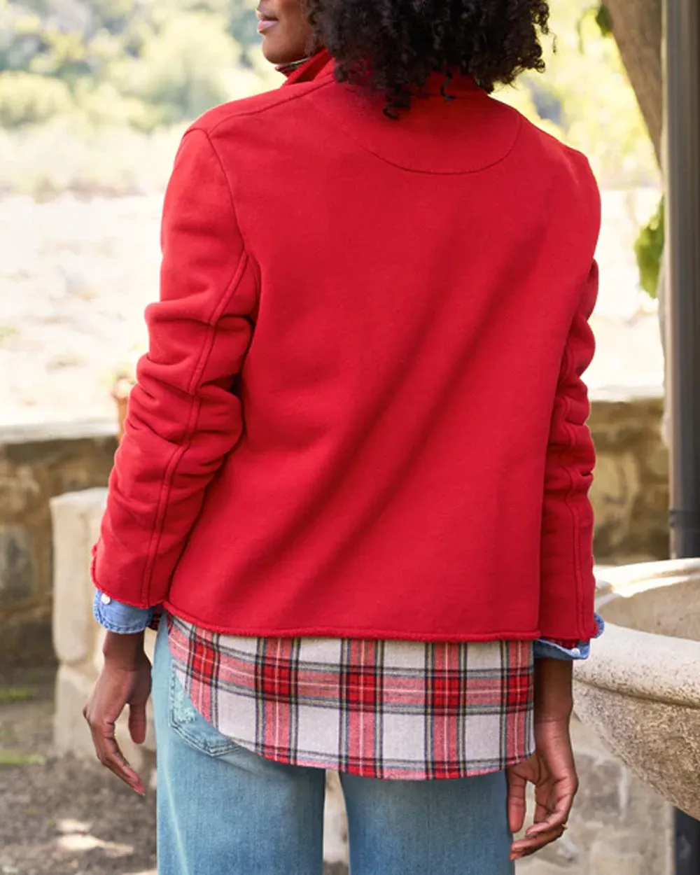 Crimson Mini Belfast Crop Peacoat