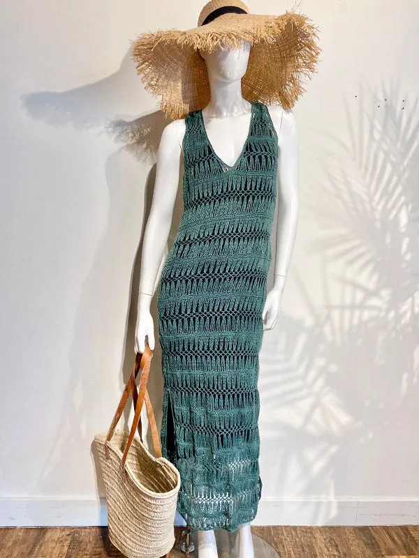 Crochet Bardot Maxi Dress