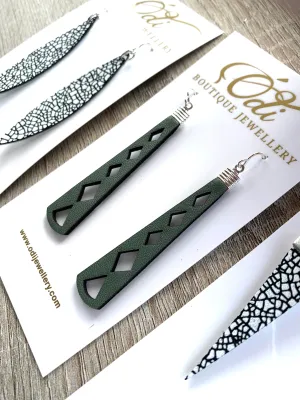Diamond Stick Earrings- Your choice of colour