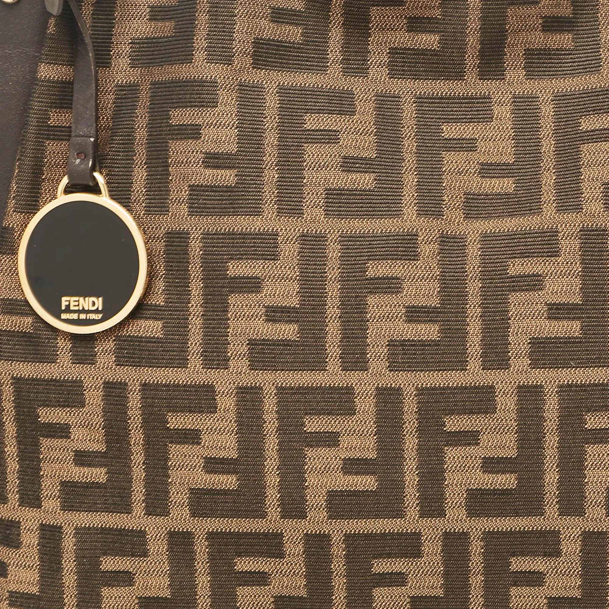 Fendi Zucca Canvas And Leather Chef Tote