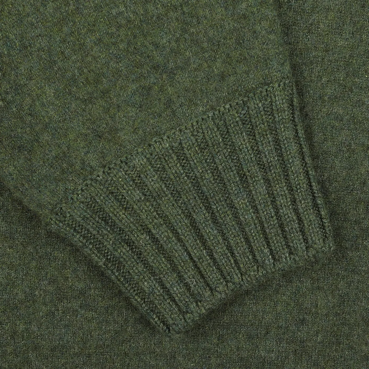 Green Felted Cashmere Crewneck Sweater