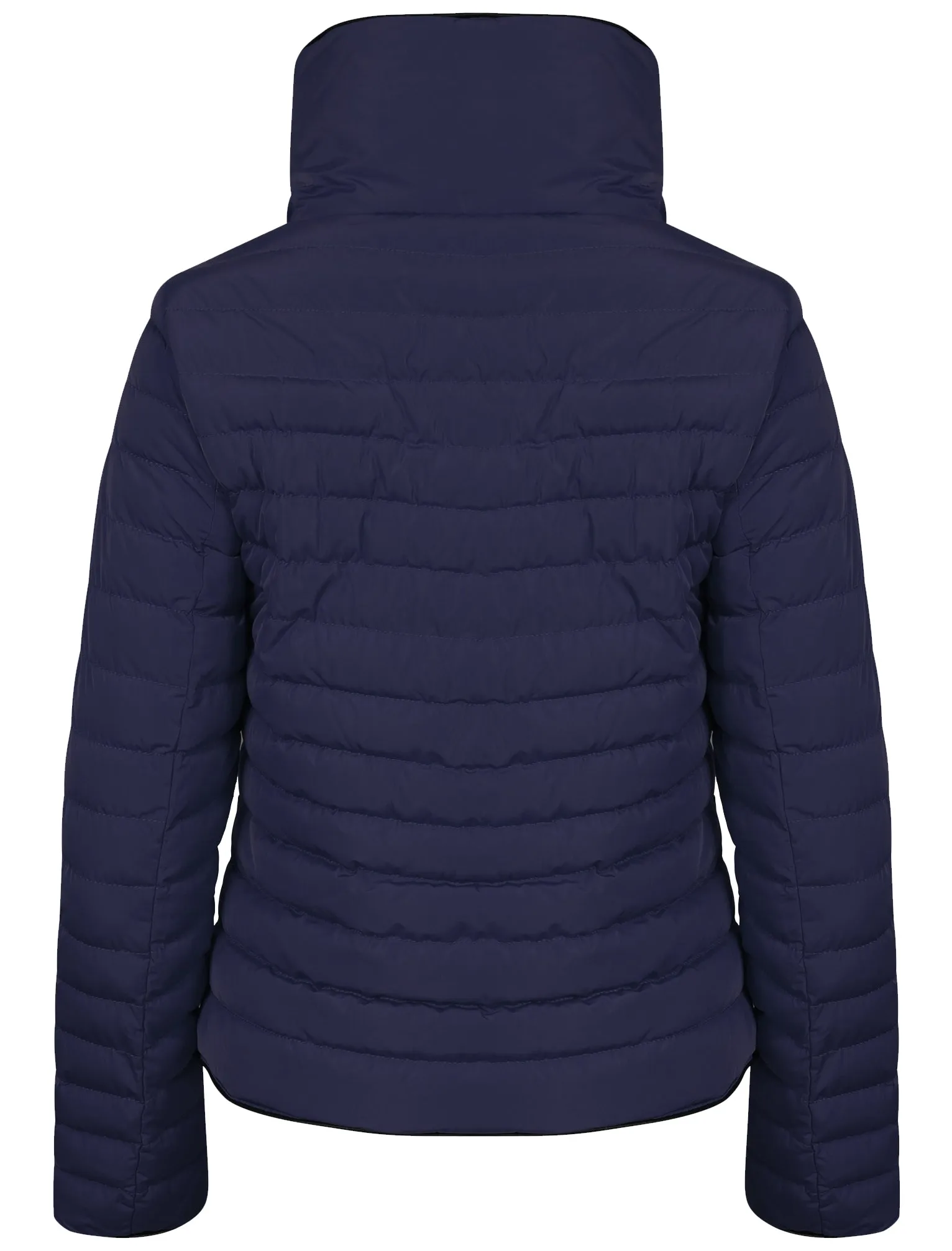 Honey Funnel Neck Quilted Jacket in Peacoat Blue - Tokyo Laundry