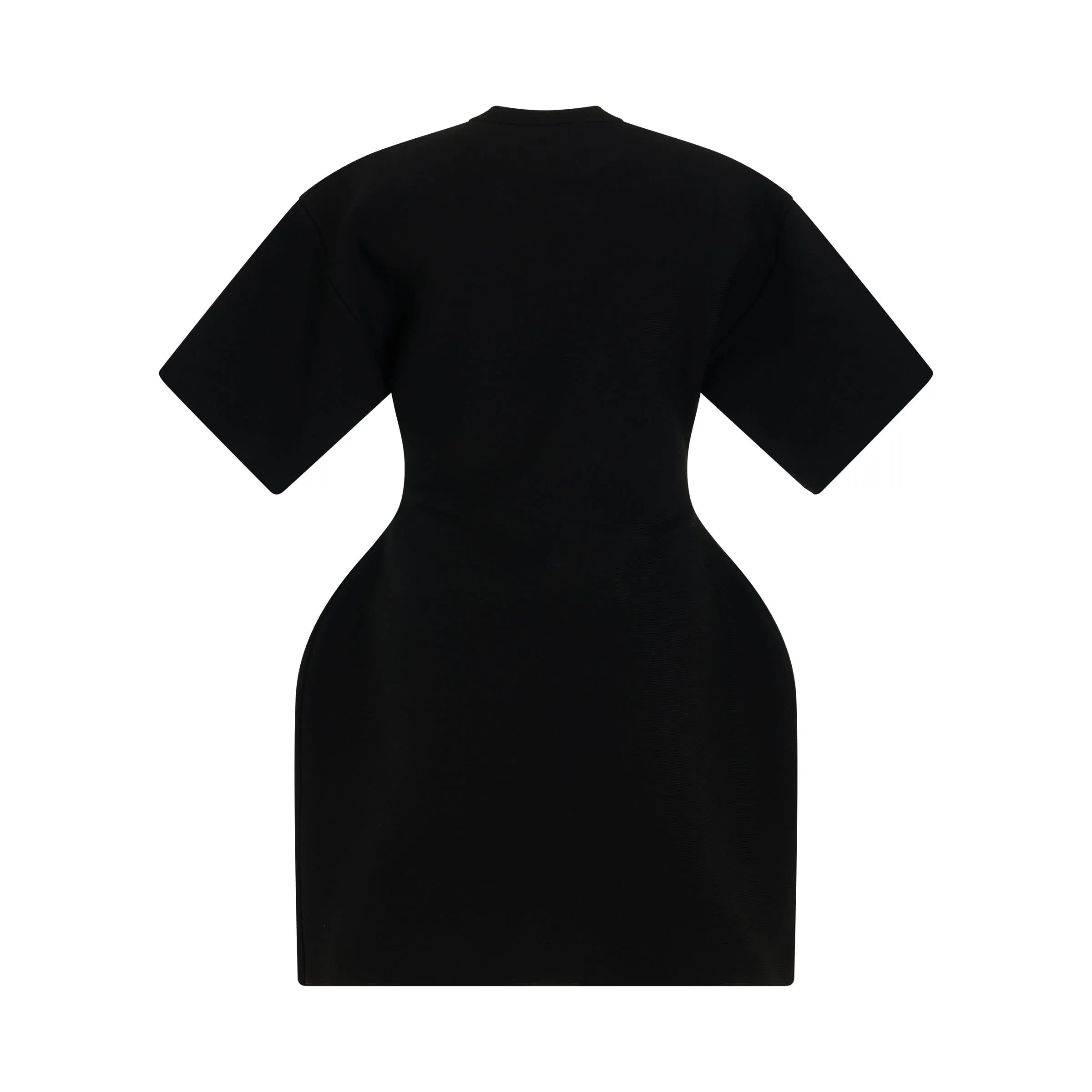 Hourglass Short Sleeve Dress in Black