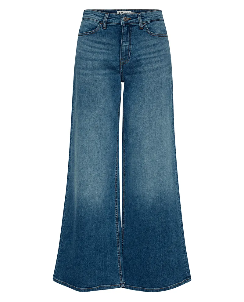 Ichi Twiggy Wide Medium Blue Jeans