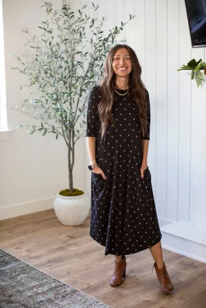 Jessi Dress Black Aztec