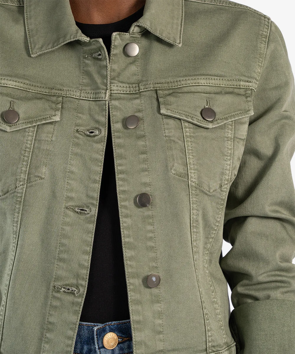 Julia Crop Jacket - Celery
