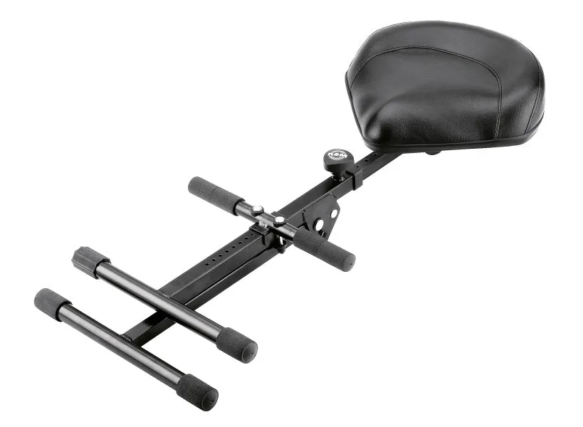 K&M Stool Black Imitation Leather With Practical Foot Rest