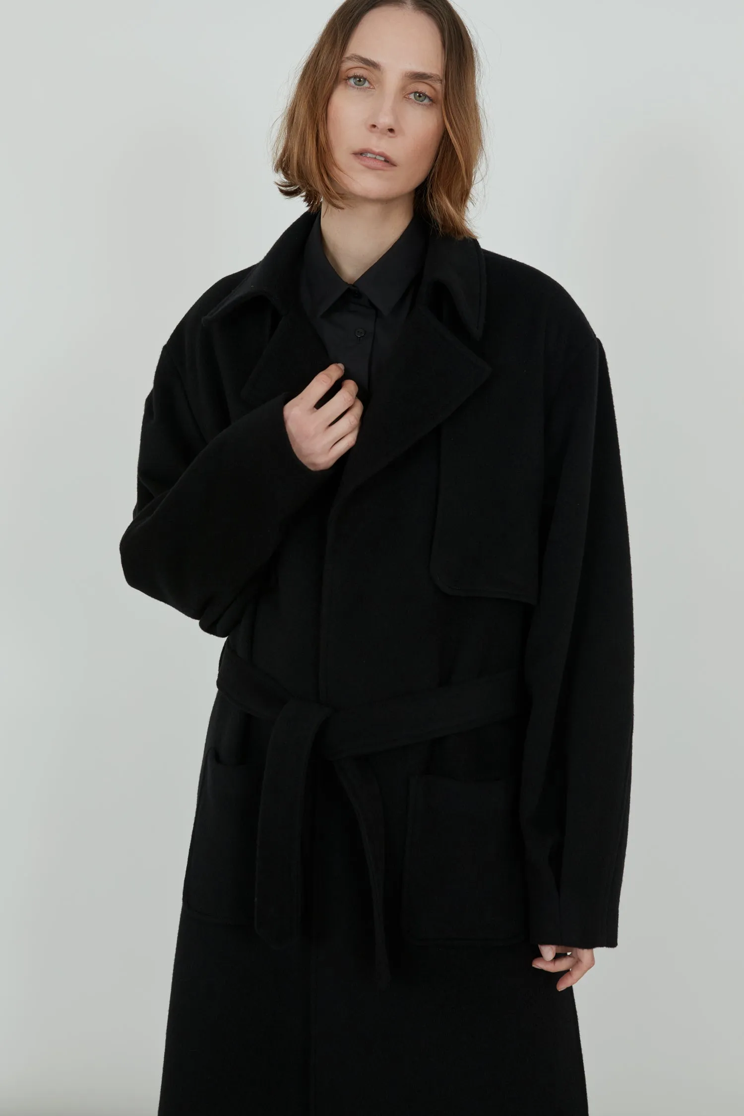 Karin coat | Black - Cashmere wool