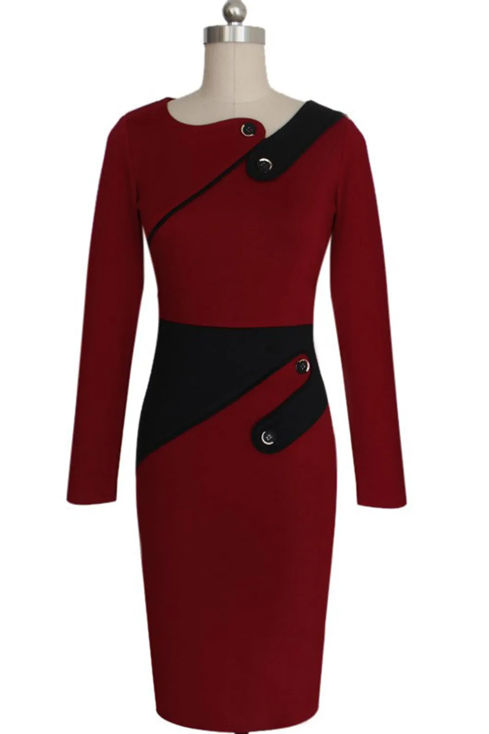 Ketty More Women Bodycon Long Sleeves Slim Evening Formal Dress-KMWD368
