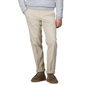 Khaki Cotton Stretch Regular Fit Chinos