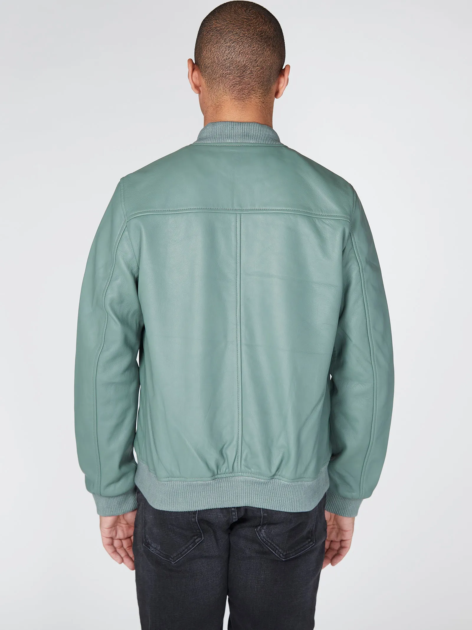 Leather Classic Bomber Jacket