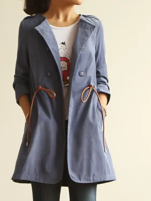 leather rope trench coat