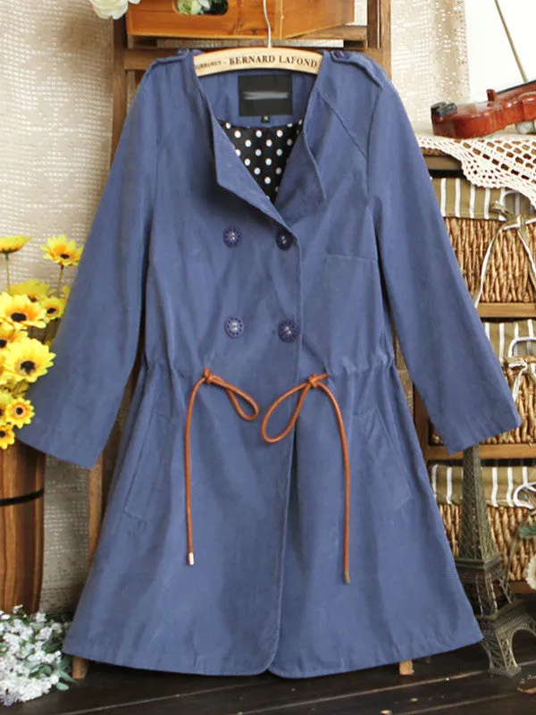 leather rope trench coat