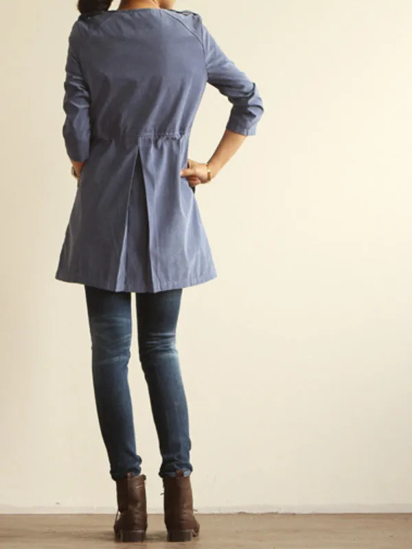 leather rope trench coat