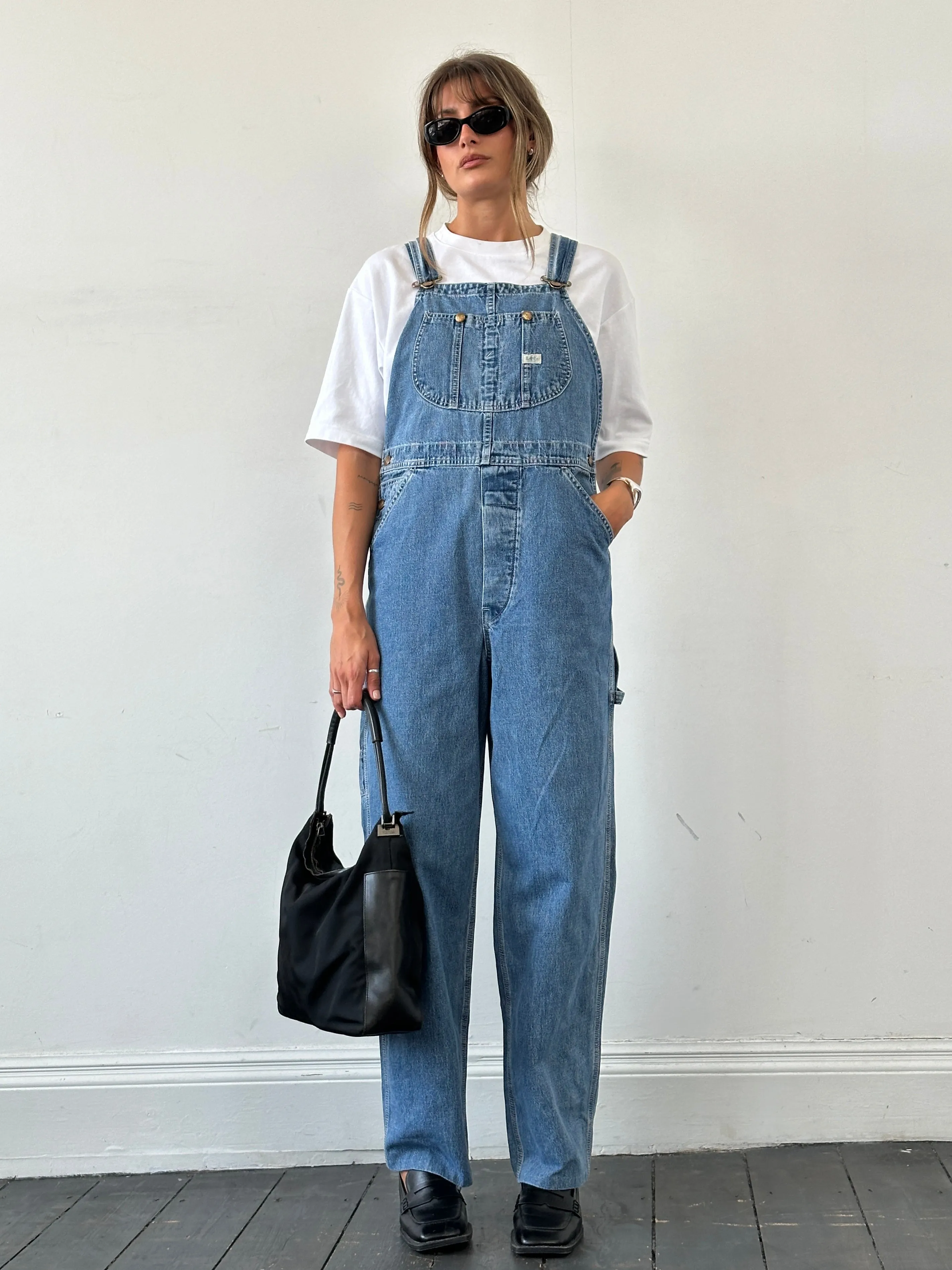 Lee Pure Cotton Denim Dungarees - M