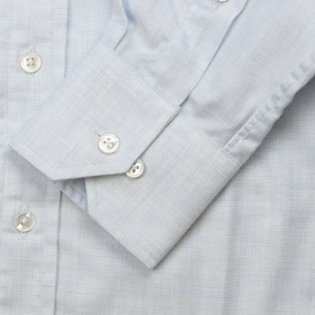 Light Blue Flanello Junior Cotton Long Sleeve Shirt
