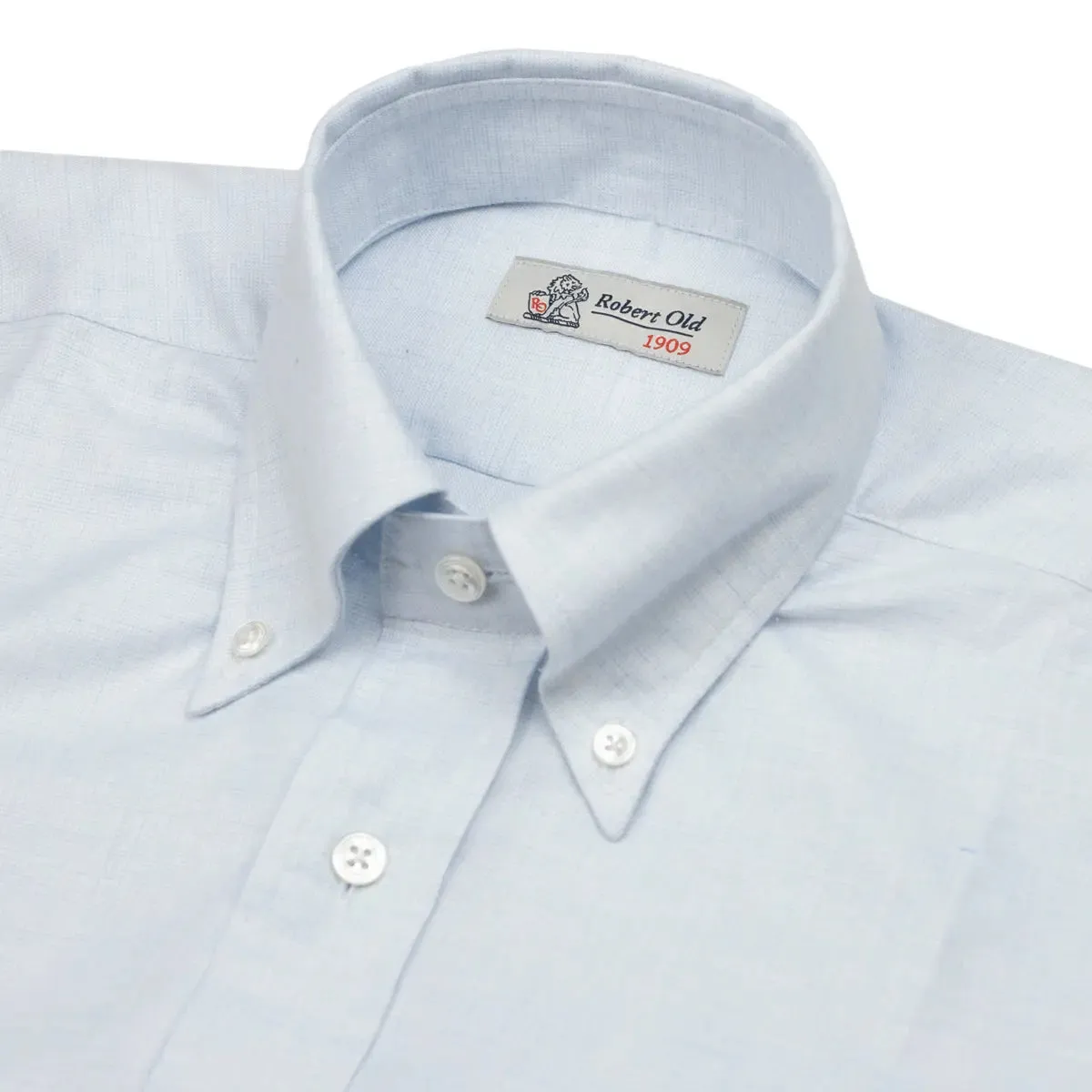 Light Blue Flanello Junior Cotton Long Sleeve Shirt