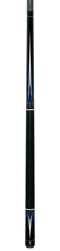 Linc Black with Blue / Silver / White Graphic Cue & Carbon Fiber Shaft
