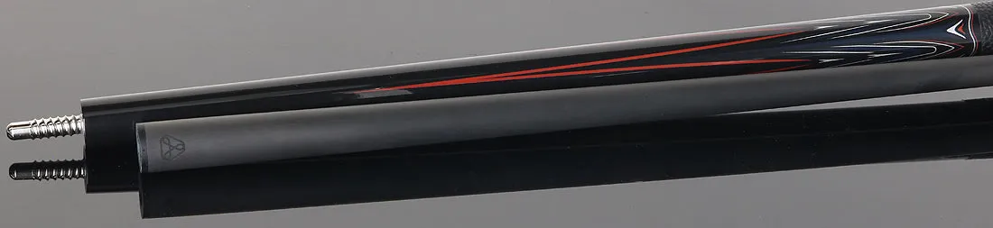 Linc Black with Orange / Silver / Gray Graphic Cue & Carbon Fiber Shaft