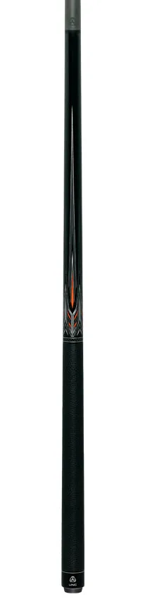 Linc Black with Orange / Silver / Gray Graphic Cue & Carbon Fiber Shaft