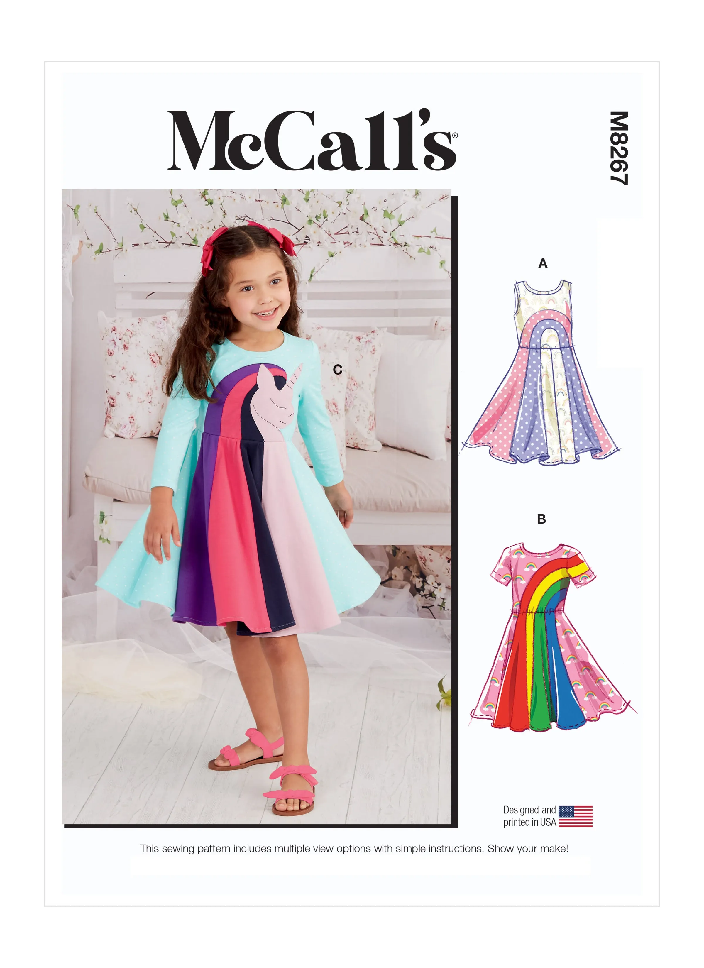 McCall's Sewing Pattern 8267 Children's Knit Dresses