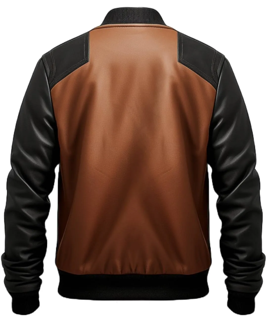 Men Brown Leather Bomber Jacket - Brown Leather Jacket Men