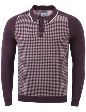 Men's Le Shark Perry Purple Long Sleeved  Polo Shirt