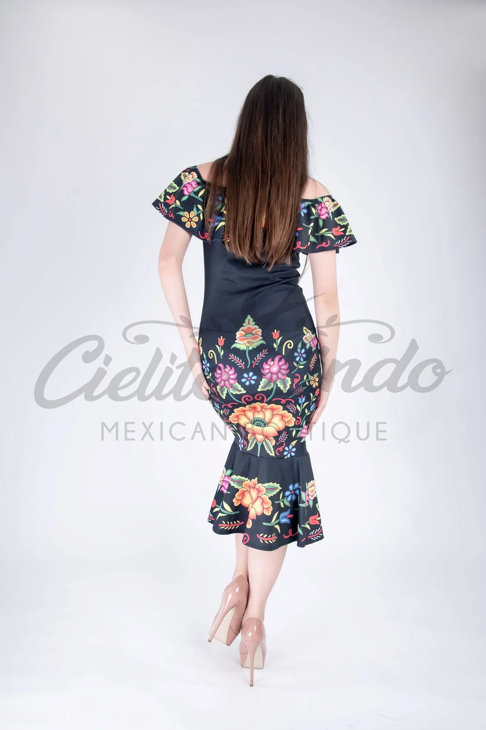 Mexican Bonita Maxi Stamped Dress